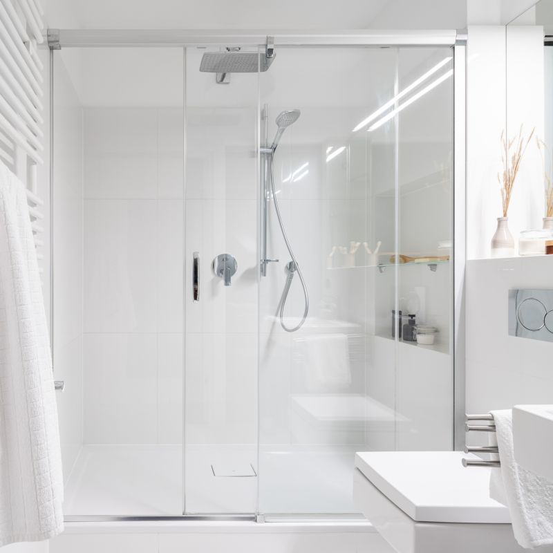 Elegant Shower with Frameless Glass